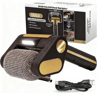 OEM Cepillo El&eacute;ctrico Barbacoa, Limpiador El&eacute;ctrico Parrillas, El&eacute;ctrico Inal&aacute;mbrico Parrillas, Parrillas Acero Inoxidable 304, El&eacute;ctrico Negro