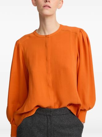 Yves Salomon puff-sleeve shirt - Orange