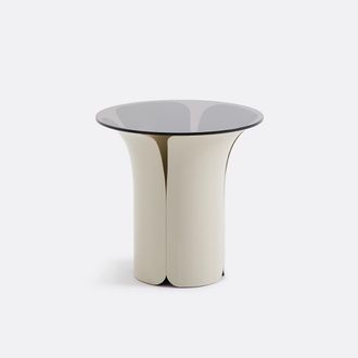 La Redoute Interieurs Bijzettafel, staal en rookglas, Tessen