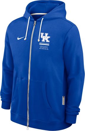 Nike Kentucky Sideline Standard Issue Nike Mens Dri-FIT College Full-Zip Hoodie in Blue | 03AV4EVNKY-1FA