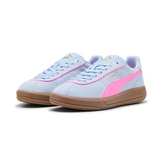 Puma Sneaker PUMA CLUB KLASSIKA SD, Damen, Gr. 38,5, rosa (haute tropic, pink pixel, puma gold), Leder, Schuhe Sneaker