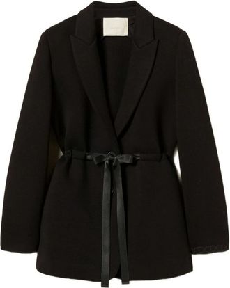 Twinset Scuba Fabric Blazer - Dames - Blazers - Zwart - L - Polyester - Jassen