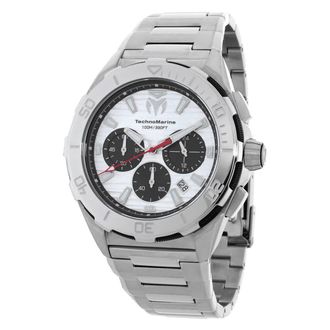 Technomarine Seven Seas Chronograph GMT Quartz Silver Dial Mens Watch TM-725029