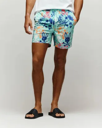 Psycho Bunny Mens Santino Swim Trunk 405 AQUA HAZE / XS
