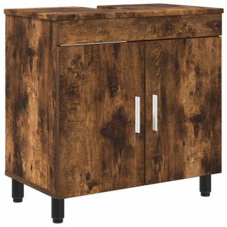 vidaXL Unidad De Tocador De Ba&ntilde;o Roble Ahumado 60 X 35 X 60 Cm Vidaxl