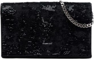 Saint Laurent Pre-owned The Kate Chain Wallet - Dames - Vintage Clutch - Zwart - ONE Size - Leer - Vintage