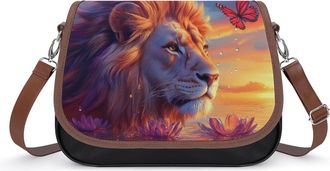 Generic Lion And Family Beach Fashion Womens Crossbody Bags Novelty Handbag Shoulder Bag Purse