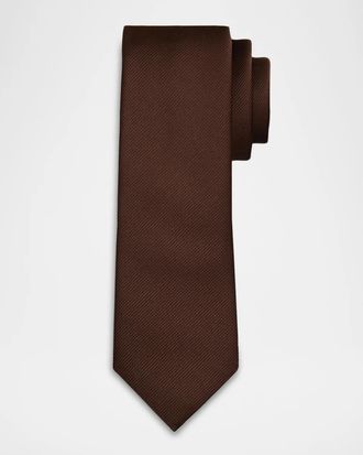 Giorgio Armani Men & apos;s Solid Textured Silk Tie