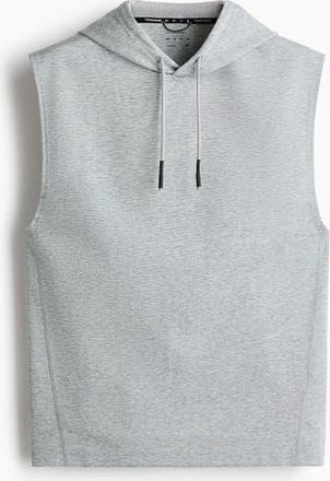 H&M Regular Fit Sleeveless Sports Hoodie With Drymove in Gray Melange at Nordstrom, Size Xx-Large