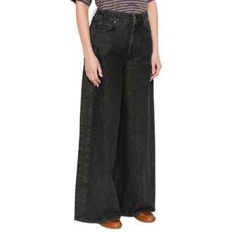 Max Mara Wide Jeans, female, Black, Size: XS Pantalone in denim Wkdvortice