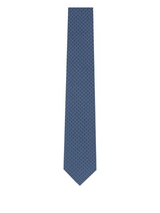 Gucci GG-pattern silk tie - men - Silk - One Size - Blue