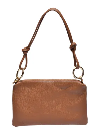 Anna Luchini Brown Rundleer Tas