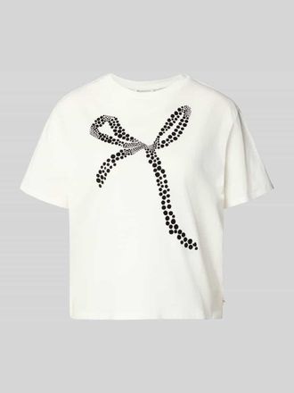 Tom Tailor Denim Oversized T-Shirt aus reiner Baumwolle in Offwhite Melange, Gr&ouml;&szlig;e XL