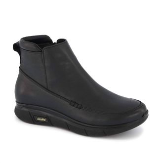 Andrea Womens Ultra Comfort Leather Booties In Black