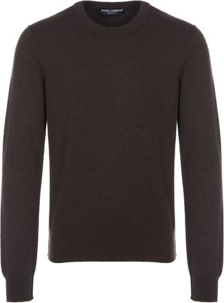 Dolce & Gabbana Klassieke Trui - Heren - Truien - Bruin - Maat: M Kasjmier