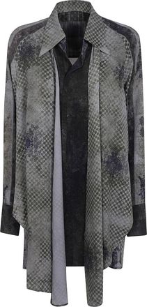 Ziggy Chen Drape Long Shirt - Dames - Overhemden - Veelkleurig - 2XS - Overhemden