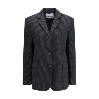Ganni Ganni Wool Oves Aries Womens Blazer