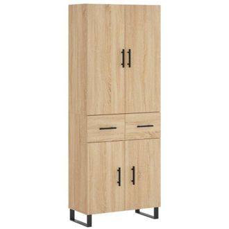 vidaXL Highboard Sonoma Oak 69.5x34x180 cm Engineered Wood Vidaxl