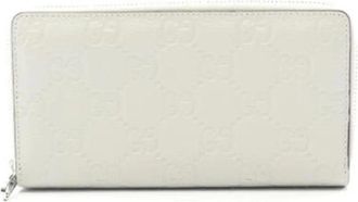 Gucci Pre-owned Leren Portemonnee - Dames - Vintage Accessoires - Grijs - ONE Size - Leer - Vintage