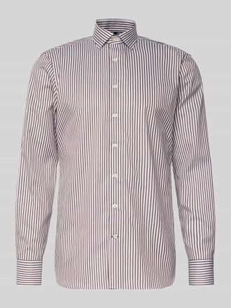 Olymp Slim Fit Freizeithemd mit Kentkragen Modell Namur in Mittelbraun, Gr&ouml;&szlig;e 42