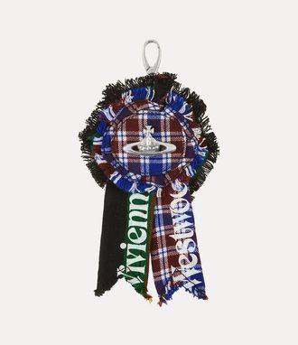 Vivienne Westwood Rosette Charm Embroidered Tartan Multicolour One Size Unisex