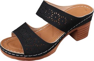 Generic Womens Casual Wedge Sandals,Lightweight Breathable Open Toe Hollow Out Platform Shoes for Summer, Comfortable Walking Beach Holiday Sandals with Chunk