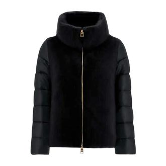 Herno Dames, Jassen, Zwart, Maat: S Nylon