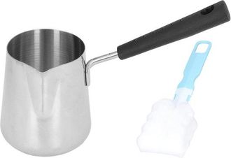 No Brand Mini Calentador De Mantequilla - Cacerola Para Derretir Leche - Mango Resistente Al Calor - Plateado - Cafetera Turca - Duradero Y F&aacute;cil De Usar - Ade
