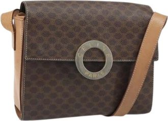 Celine Pre-owned Cross Body Bags, female, Brown, Size: ONE SIZE Pre-owned Canvas Cross Body Bag