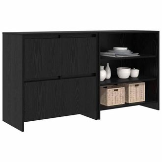 Berkfield Home Sideboard 2 pcs Black oak 70 x 41 x 75 cm Engineered wood
