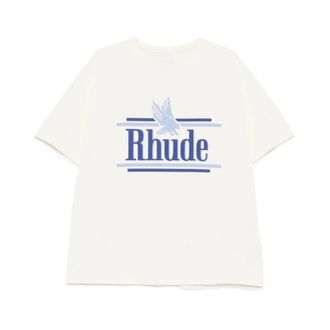 Rhude T-Shirts, male, White, Size: XL Rossa Tee
