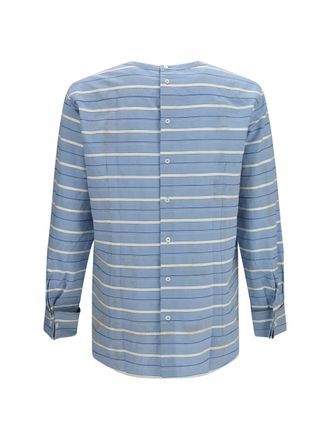 Prada Striped Cotton Shirt - Blue