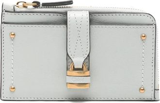 Chlo&eacute; Portafoglio in pelle con fibbia - Blu