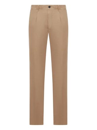 Incotex pleated cotton chinos - men - Cotton - 34 - Neutrals