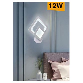 Trade Shop Trade Shop - Applique Led A Rombo 12 W Parete Lumetto Abat Jour Luce 6500k 3000k 4000k E82-b