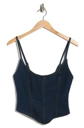 Reformation Rebecca Super Stretch Denim Top in Lamond at Nordstrom Rack, Size 10