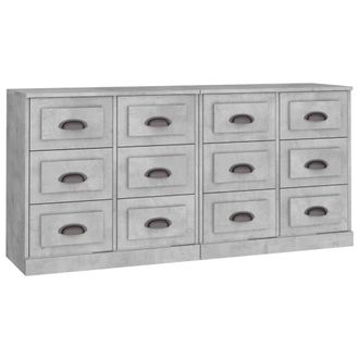 Berkfield Home Sideboards 2 pcs Concrete Grey Engineered Wood