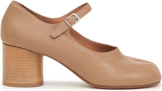Maison Margiela Tabi 60mm Mary Jane pumps - women - Calf Leather/Calf Leather/Ovine Leather (top grain) - 40 - Neutrals