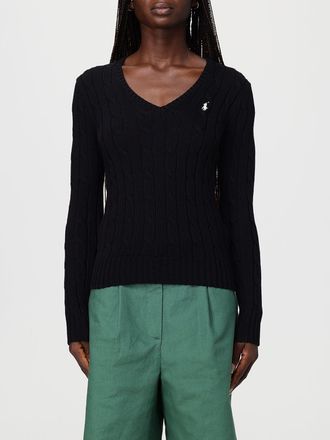 Polo Ralph Lauren Maglia a v in cotone con logo Polo Ralph Lauren