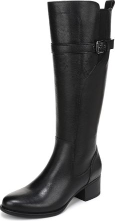 Naturalizer Womens Kenna Wide Calf Western Boot, Black Leather, 8 UK