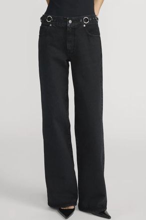 Frame Denim O-Ring Stroll Relaxed Wide-Leg Jeans In Sutro