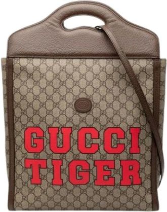 Gucci Pre-owned Tote Bags, female, Brown, Size: ONE SIZE Pre-owned Satchel
