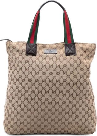Gucci Pre-owned Gucci GG Canvas Web Vertical Tote Ladies CSAB0DMJ8YV1XD8G