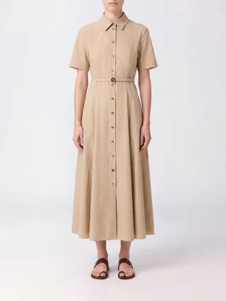 Tory Burch Midi Shirt Dress in Stretch Cotton with Belted Waist