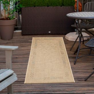 Andiamo Teppich »Montana« rechteckig 5 mm Höhe Flachgewebe, meliert, mit Bordüre, In- und Outdoor geeignet