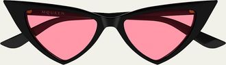 Alexander McQueen AM0518S Cat-Eye Recycled Acetate Sunglasses