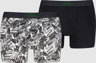 Levi's Newspaper Boxer Brief 2 pack - Hombre - XL - Multicolor / Black/Green