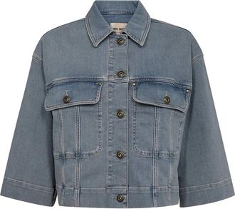 Mos Mosh Ice Rivet Jacket - Dames - Spijkerjassen - Blauw - L - Katoen - Jassen