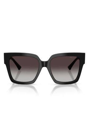 Jimmy Choo London 54mm Gradient Square Sunglasses in Black /Gradient Gray at Nordstrom