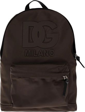 Dolce & Gabbana Logo Rugzak - unisex - Rugzakken - Bruin - ONE Size - Tassen